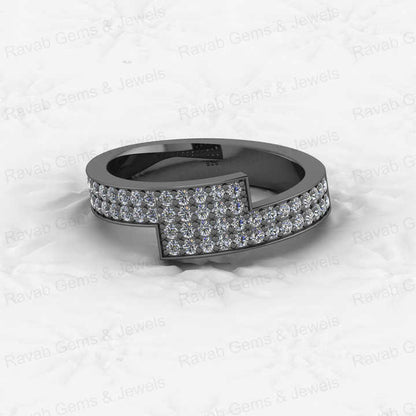 Top Selling Solid 925 Sterling Silver Micro Pave CZ Pinky Gold Vermeil Eternity Thick Band Women Ring Personalized Fine Jewelry