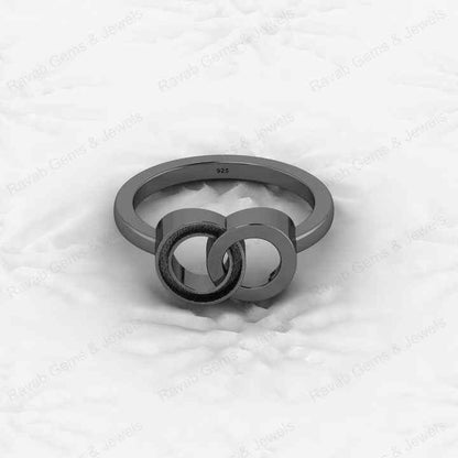 Awesome Quality 925 Silver Unique Double Circle Semi Mount Blank Setting Infinity Design Ring for Breastmilk Keepsake Jewelry