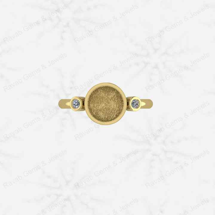 Superb Quality 925 Silver Round 8mm Semi Mount Blank Setting Ring for Gemstone Ashes & Resin Findings & Wedding Gift Jewelry