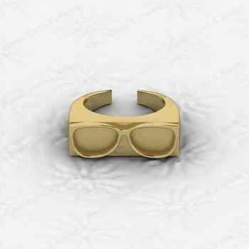 Superb Solid 925 Sterling Silver Goggles Design Semi Mount Blank Setting Ring Good for Ashes & Resin Work Breastmilk Jewelry