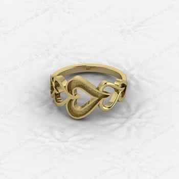 Best Quality 925 Silver 5 Heart Semi Mount Blank Setting Tiny Heart Shape Ring for Breastmilk Keepsake Women Fine Jewelry