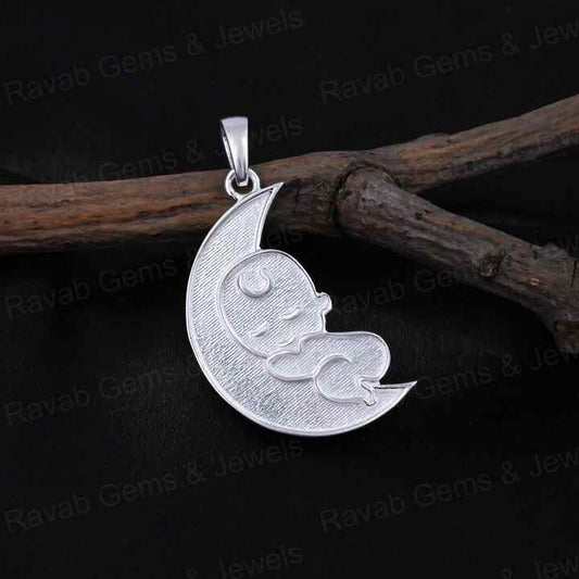 Top Quality 925 Silver 37x19mm Crescent Moon Blank Crescent Moon Blank Charm Pendant Setting Breastmilk Keepsake Jewelry Making