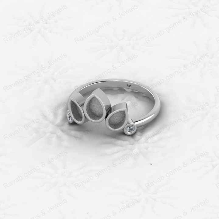 Top Superb Quality 925 Sterling Silver Marquise Semi Mount 4x6-3x5mm Princess Crown Ring Keepsake Jewelry Findings Components