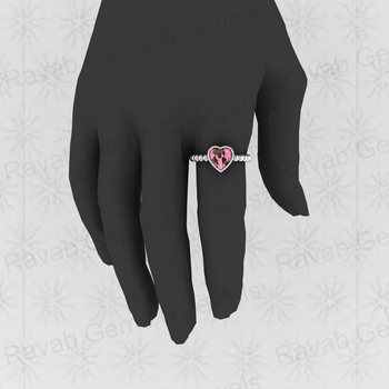 Top Selling 925 Genuine Silver 8x8mm Minimalist Beaded Cocktail Ring Women Heart Black Pink Mohave Copper Weddings Other