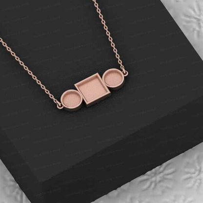 Valentine Sale 925 Silver Square Collet Cup Semi Mount Blank Charm Pendant Necklace Setting Ashes Resin Jewelry Findings