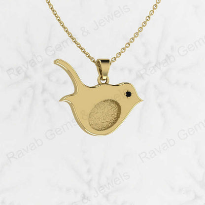 Best Quality 925 Sterling Silver Sparrow Pendant Charm Semi Mount Blank Setting Pendant Good for Ashes & Resin Work Keepsake