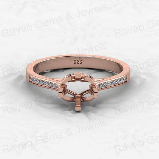 Top Quality Solid 925 Sterling Silver Clad Shank Semi Mount Blank Setting Ring Good for Ashes & Resin Work Breastmilk Jewelry