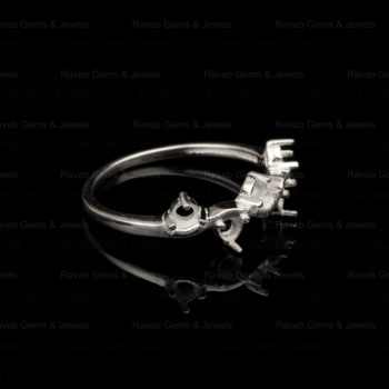 Best Selling 3mm 5-Stone Breastmilk DIY Jewelry Semi Mount Engagement Claw Blank Prong Setting Base Jewelry Findings Components