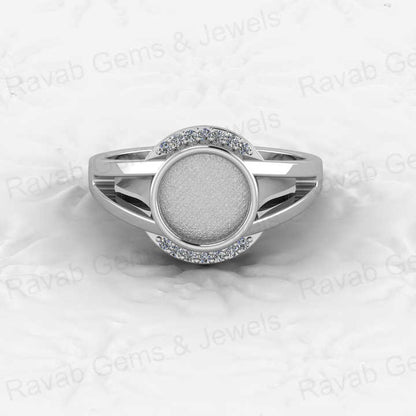 Best Quality 925 Silver 8mm Blank Bezel Cup Braided Ring Cabochon Setting CZ DIY Breast Milk Jewelry Findings Premium Components