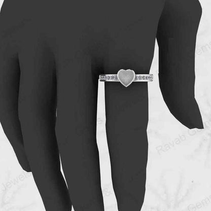 Ultimate 925 Sterling Silver 6mm Semi Mount Ring Heart Design Resin Ashes Excellent Keepsake Genuine Cremation Jewelry