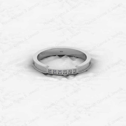 Genuine 925 Sterling Silver Round Semi Mounts 2mm Half Eternity Ring Good for Resin Breastmilk Ashes Jewelry Findings Components