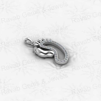 Top Quality Genuine Solid 925 Sterling Silver 29mm Mother & Baby Pow Memorial Pendant Valentine Gift Engagement Fine Pendant