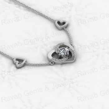 High Quality 4x9mm Solid 925 Sterling Enamel Heart Link Chain Fine Pendant Necklace Valentine's Day Engagement Genuine Solid
