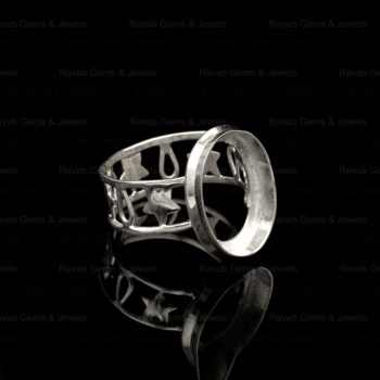 Best Selling 925 Solid Silver Semi Mount Blank Bezel Setting Ring 8x10mm Oval Pre-Notched Excellent Jewelry Findings Components