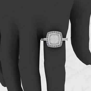 High Quality 925 Sterling Silver Cushion 8x8mm Semi Mount Band Ring Good Resin Ashes Work Jewelry Jewelry Findings Components