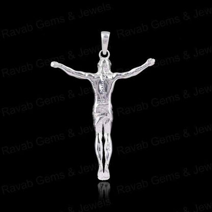 Handmade 925 Silver Catholic Crucifix Top Selling Religious Jesus Medallion Cross Women's Fine Charm Pendants Christian Jewelry