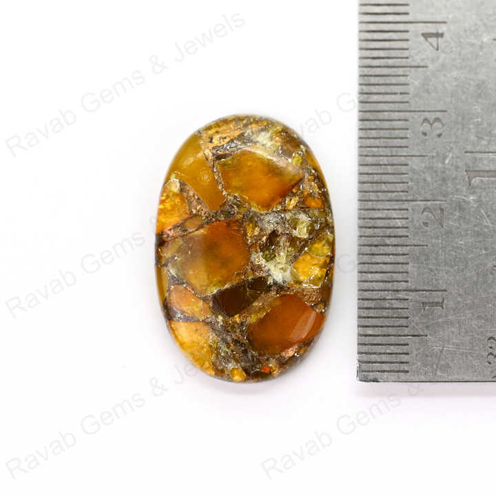 New Arrival 20x30mm Yellow Citrine Composite Copper Cabochons High-Polished Fine Gemstone Smooth Oval Shape Jewelry Making