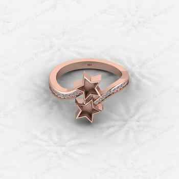 925 Sterling Silver Best Quality Star Design Ring Genuine Semi Mount Blank Setting With Gemstone Jewelry Findings & Components