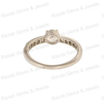 New Arrival Women's 10mm Brilliant Cut Fine Ring Natural Cubic Zirconia Solid 925 Sterling Silver for Wedding or Parties