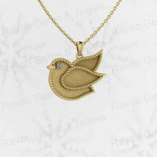 Top Quality Solid 925 Silver 20x23mm Peace Dove Faith Pigeon Semi Mount Charm Pendant Setting for Keepsake & Breastmilk Jewelry