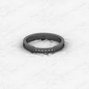 Best Selling 925 Silver 1mm Semi Mount Eternity Band With CZ Fine Jewelry Findings & Components for Breastmilk Keepsake