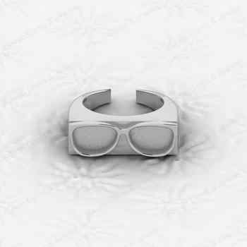 Superb Solid 925 Sterling Silver Goggles Design Semi Mount Blank Setting Ring Good for Ashes & Resin Work Breastmilk Jewelry