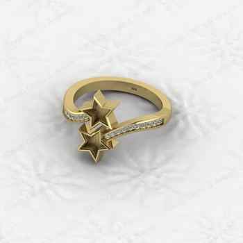 925 Sterling Silver Best Quality Star Design Ring Genuine Semi Mount Blank Setting With Gemstone Jewelry Findings & Components