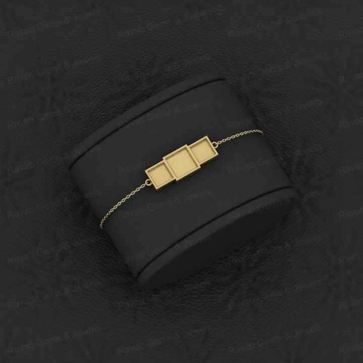 Superb Quality Solid 925 Sterling Silver Square Shape Charm Bracelet Good For Ashes & Resin Work Keepsake Breastmilk Jewelry