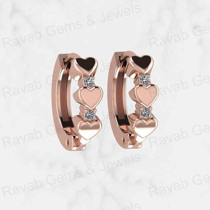 Top Selling Solid 925 Sterling Silver Hoop Heart Zircon Small Earrings for Women Handmade Jewelry Christmas Gift Fine Jewelry