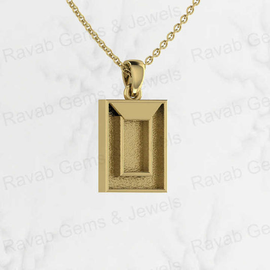 Hot Selling 925 Sterling Silver 12x16mm Mirror Frame Semi Mounting Blank Charm Pendant for Resin & Ashes Work Jewelry Findings