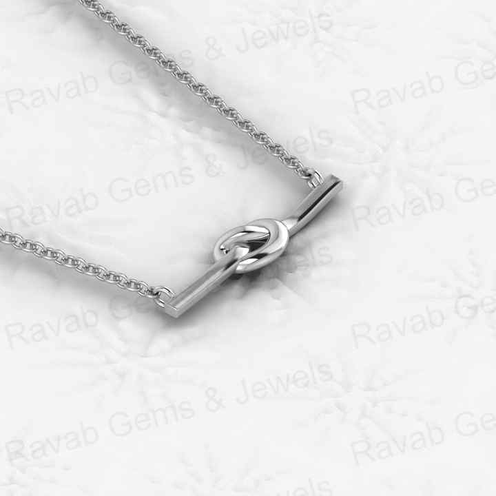 Top Quality Genuine Solid 925 Sterling Silver 25mm Love Knot Interlocking Circle Necklace Valentine Gift Engagement Fine Pendant
