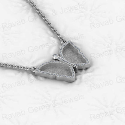 Top Quality 925 Silver 16x22mm Butterfly CZ Blank Bezel DIY Memorial Jewelry Resin Ashes Breast Milk DIY Findings Components