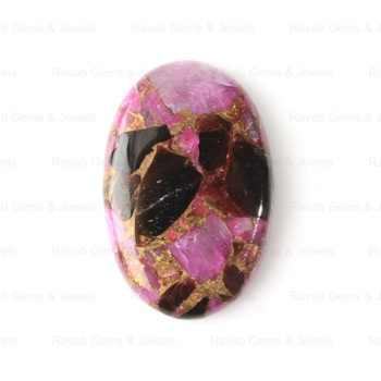 20x30mm Oval Shape Flatback Big Cabochon Natural Polished Smooth Pink Black Copper Turquoise Loose Gemstone Jewelry Making