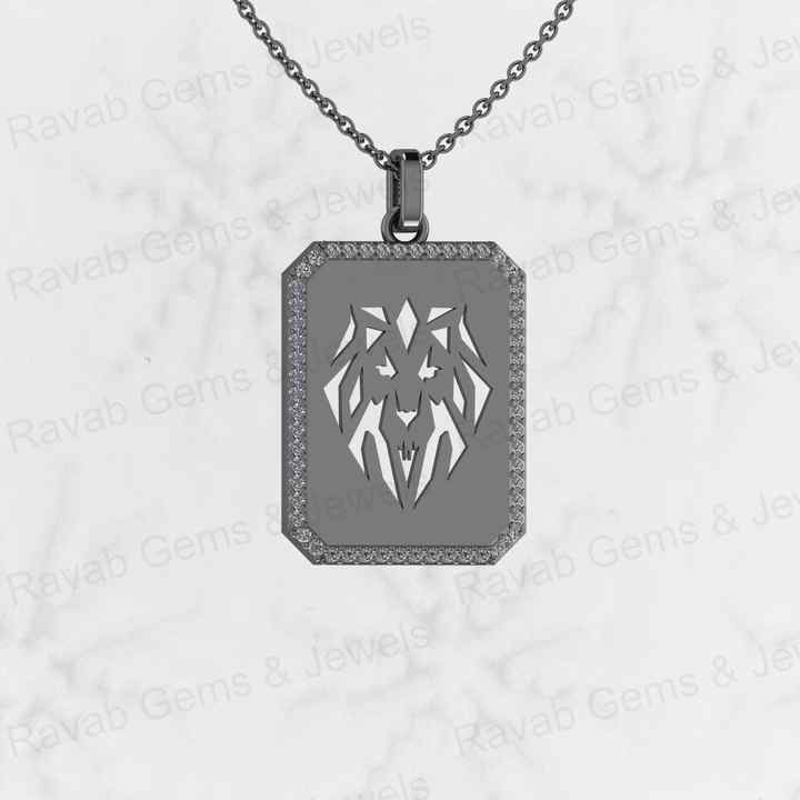 Top Quality Solid 925 Sterling Silver Filigree Lion Head Pendant for Men's Fine Handmade 18 Inch Necklace Christmas Fine Gift