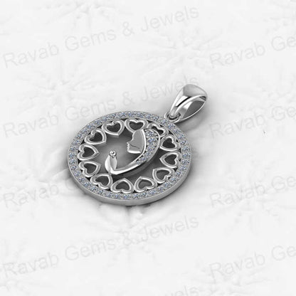 Best Quality Solid 925 Sterling Silver 20mm Holy Virgin Women in Prayer Pendant Necklace Keepsake Jewelry With 18" Inches Chain