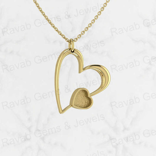 Fine Genuine 925 Sterling Silver 7mm Heart Charm Blank Bezel Pendant Setting Breast Milk Keepsake Making Finding Components