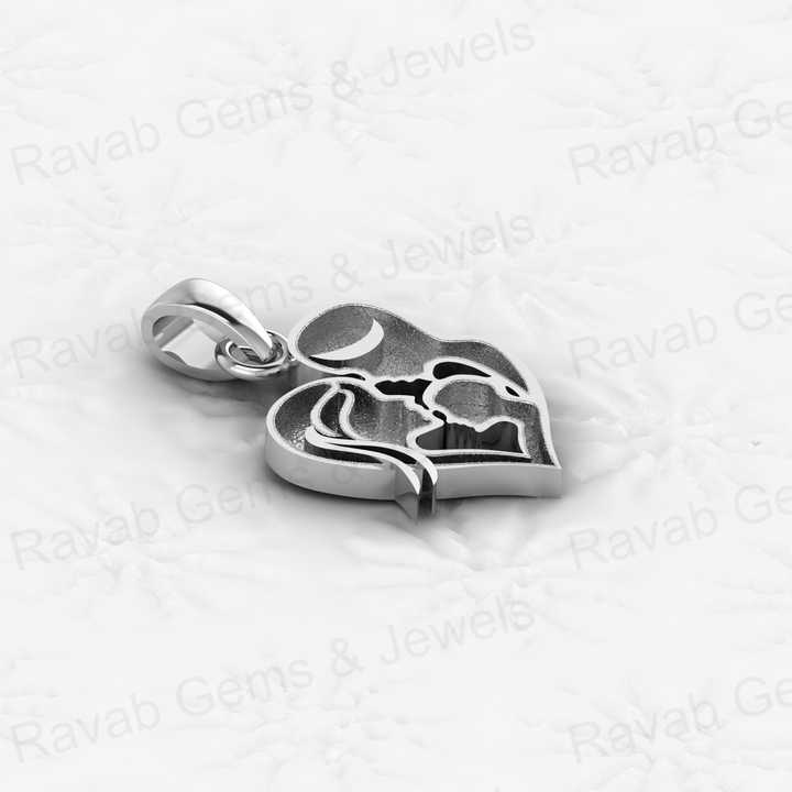 Genuine 925 Sterling Silver 21mm Happy Family Semi Mount Blank Base Charm Pendant Setting for Resin Ashes Work Jewelry Findings