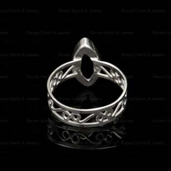 High Quality 925 Genuine Solid Silver 5x10mm Marquise Semi Mount Blank Bezel Setting Ring Gemstone Jewelry Findings Components