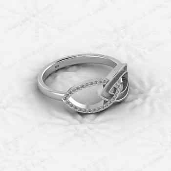 Top Quality Infinity Design 925 Sterling Semi Mount Blank Setting Yin Yang Ring Good for Resin & Ashes Work Breastmilk Jewelry