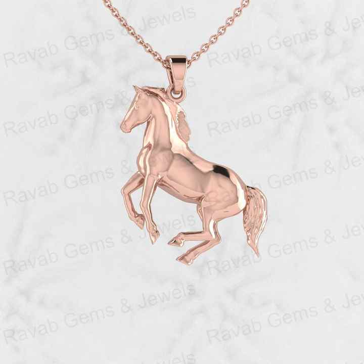 Top Quality Solid 925 Sterling Silver Unicorn Wild Horse Pendant for Men's Fine Handmade 18 Inch Necklace Christmas Fine Gift