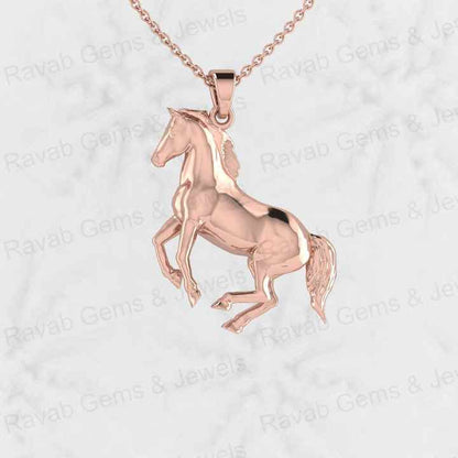 Top Quality Solid 925 Sterling Silver Unicorn Wild Horse Pendant for Men's Fine Handmade 18 Inch Necklace Christmas Fine Gift