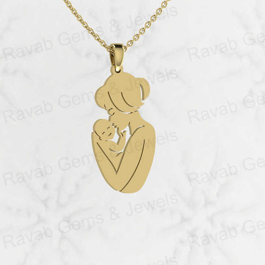 New Arrival Solid 925 Sterling Silver 34mm Mother Love Child Personalized Baby Birth Necklace Kid Gift Keepsake Jewelry