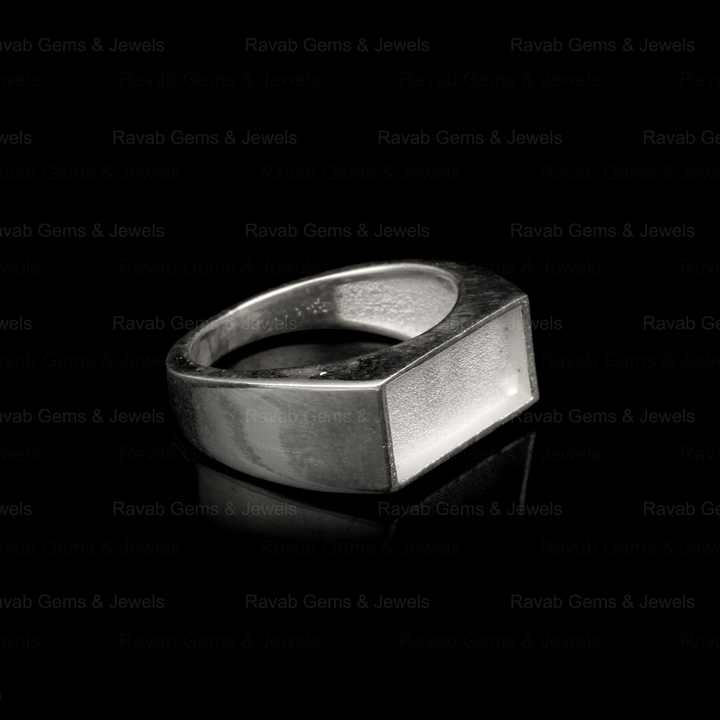 Top Selling Solid 925 Silver 7x14mm Rectangle Semi Mount Blank Bezel Setting Men's Ring Good for Gemstone & Resin Ashes Jewelry
