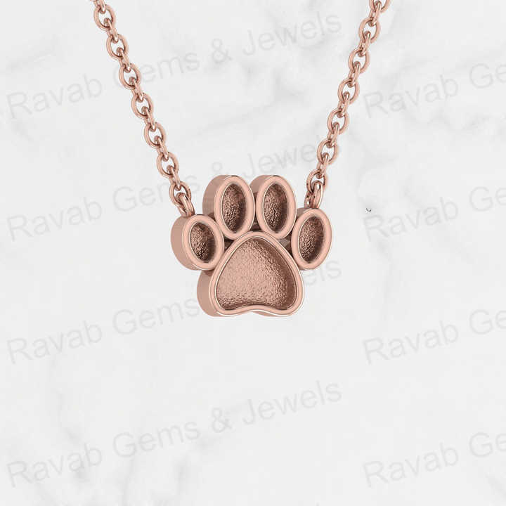 Solid 925 Sterling Silver 14mm Baby Dog Foot Print Semi Mount Blank Base Charm Pendant for Resin & Ashes Work Jewelry Components