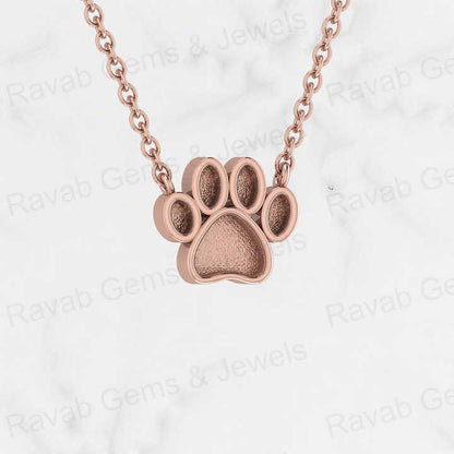 Solid 925 Sterling Silver 14mm Baby Dog Foot Print Semi Mount Blank Base Charm Pendant for Resin & Ashes Work Jewelry Components