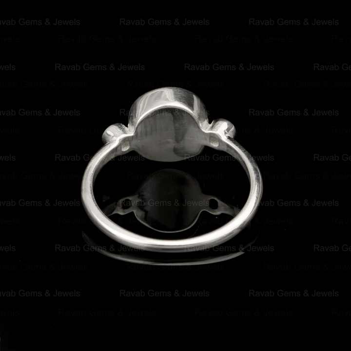 Top Selling 925 Silver 8mm Round Cup Zircon Semi Mount Blank Bezel Setting Empty Ring Good for Gemstone & Resin Ashes Jewelry