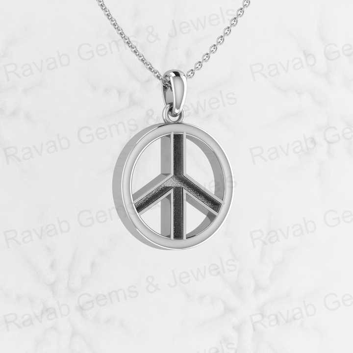 Top Quality 925 Sterling Silver 30mm Peace Sign Blank Bezel Semi Mount Charm Pendant for Resin & Ashes Work Jewelry Findings