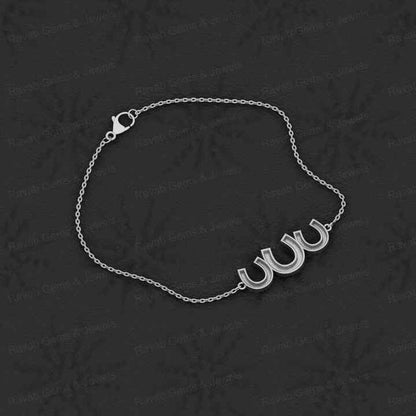 Valentine Sell Solid 925 Sterling Silver Horse Shoe Design Semi Mount Bracelet For Women Good for Resin & Ashes Breastmilk
