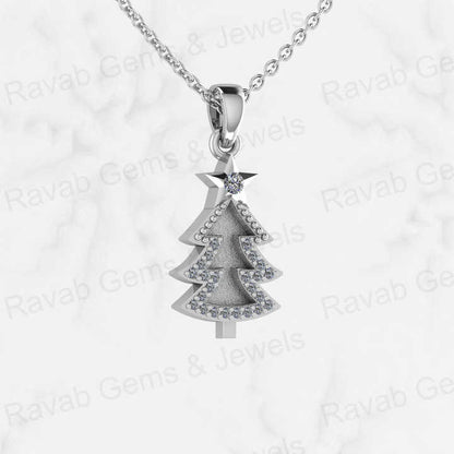 Top Selling 925 Sterling Silver 25mm Initial Christmas Tree Semi Mount Charm Pendant Blank Setting for Ashes & Resin Jewelry