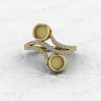 Solid 925 Sterling Silver 5M Circle Semi Mount Wedding Ring Good Ashes Resin Work Breastmilk Jewelry with Breastmilk Jewelry
